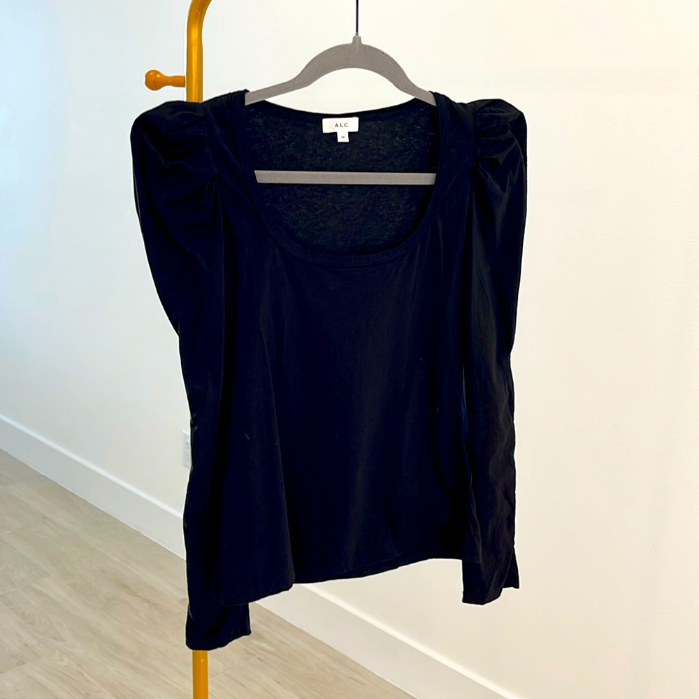 ALC cotton top with slightly puffy shoulder. Worn once.